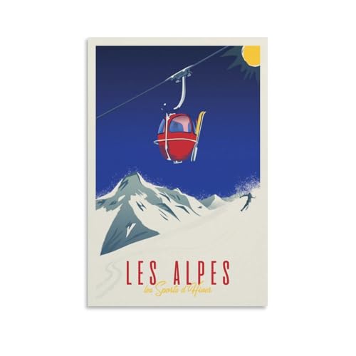 YQCQCS Vintage Frankreich Reiseposter Alpen Seilbahn Leinwand Kunst Poster Bild Wanddekoration Malerei Poster Dekorative Poster YQCQCS Vintage Frankreich Reiseposter Alpen Seilbahn Leinwand Kunst Poster Bild Wanddekoration Malerei Poster Dekorative Poster von YQCQCS