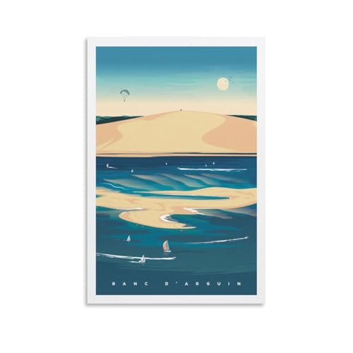 YQCQCS Vintage Frankreich Reiseposter Arcachon Bay Leinwand Kunst Poster Bild Wanddekoration Malerei Poster Dekorative Poster YQCQCS Vintage Frankreich Reiseposter Arcachon Bay Leinwand Kunst Poster Bild Wanddekoration Malerei Poster Dekorative Poster von YQCQCS