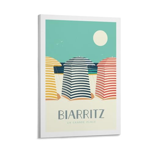 YQCQCS Vintage Frankreich Reiseposter Biarritz Strandzelt Leinwand Kunst Poster Bild Wanddekoration Malerei Poster Dekorative Poster YQCQCS Vintage Frankreich Reiseposter Biarritz Strandzelt Leinwand Kunst Poster Bild Wanddekoration Malerei Poster Dekorative Poster von YQCQCS