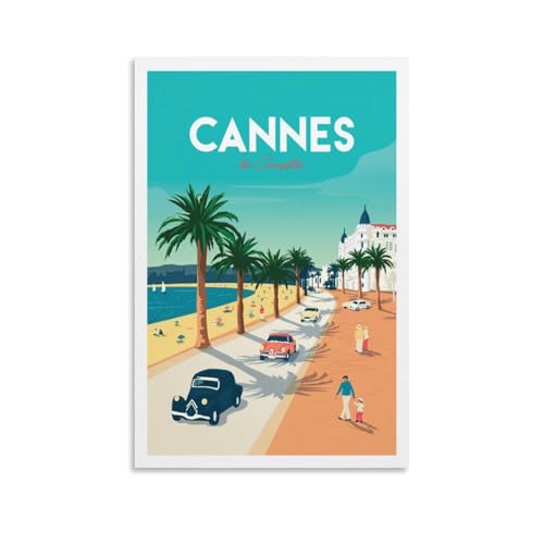 YQCQCS Vintage Frankreich Reiseposter Cannes Beach Highway Leinwand Kunst Poster Bild Wanddekoration Malerei Poster Dekorative Poster YQCQCS Vintage Frankreich Reiseposter Cannes Beach Highway Leinwand Kunst Poster Bild Wanddekoration Malerei Poster Dekorative Poster von YQCQCS