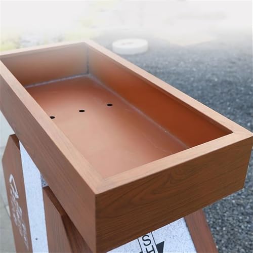 YQINQIN83B Mülleimer Mülleimer aus Holzimitat mit Blumenkasten, Doppel-Mülleimer, for den Außenbereich, Gewerbe, quadratisch Mülleimer küche YQINQIN83B Mülleimer Mülleimer aus Holzimitat mit Blumenkasten, Doppel-Mülleimer, for den Außenbereich, Gewerbe, quadratisch Mülleimer küche von YQINQIN83B