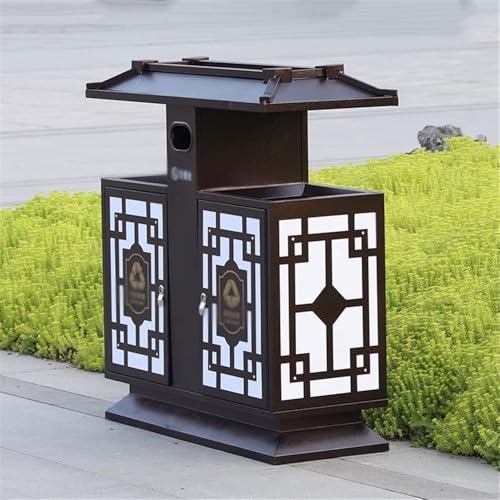 YQINQIN83B Mülleimer Outdoor Scenic Park Mülleimer im chinesischen Stil Antike Doppelmülleimer Mülleimer küche YQINQIN83B Mülleimer Outdoor Scenic Park Mülleimer im chinesischen Stil Antike Doppelmülleimer Mülleimer küche von YQINQIN83B