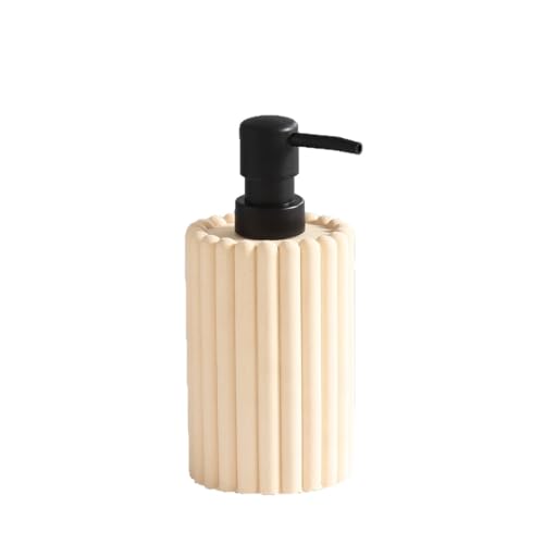 YQINQIN83B Seifenspender Countertop Soap Dispenser Refillable Liquid Bottle Hand Dish Lotion with Pump Waschspender(Beige) von YQINQIN83B
