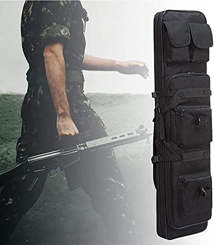 YQJY Stark Langwaffentasche/Futteral, Abschließbares Waffenfutteral Langwaffen Double Rifle Case Airsoft Gepolstertes Gewehrfutteral lang,Ganz Einfach zu Tragen,C-120cm/47.2in von YQJY