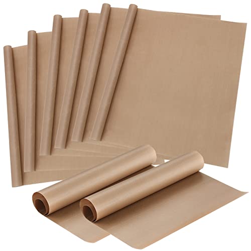 YQL 10er-Set Dauerbackfolie, 40X60cm Backpapier Wiederverwendbar, Backfolie PTFE Teflonfolien Transfer Blatt, Antihaft Handwerk Matte, Dauerbackfolie für Backblech von YQL