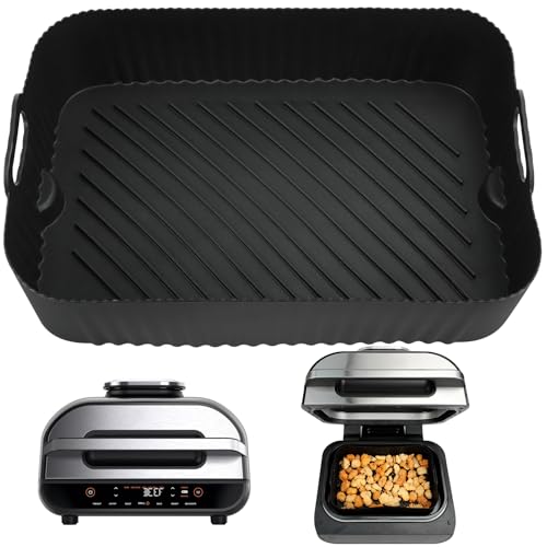 YQL 29cm x 20cm x 8cm Silikonform für Mini Backofen 25 Liter/Ninja Foodi MAX Grill & Airfryer AG551EU, Ninja Foodi Max Grill Zubehör, Rechteckig Silikon Einsatz für Heißluftfritteuse/Miniofen von YQL