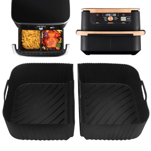 YQL Silikon Backform für Ninja Foodi Flexdrawer 10,4 L Heißluftfritteuse, 2 Stück Zubehör heißluftfritteuse Airfryer Silikonform für Ninja AF500EU AF500EUCP von YQL