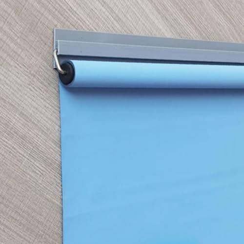 Einziehbarer Fensterrollos,Blackout Jalousien für Fenster & Tür,Keine Bohrung-Aufgewalzte Verdunklungsrollo mit Federsystem,Sonnenschutz Isolierung Schattierung Vorhang,Blue-W32*H150cm(13*59in) von YQOLG87