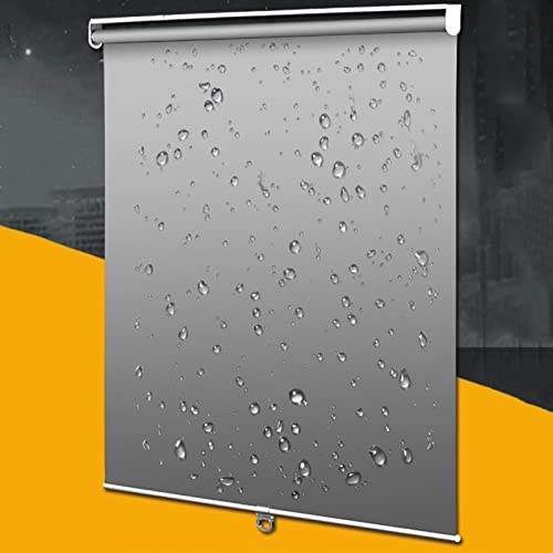 Graue Blackout-Stoff-Rollos,Versenkbare Rollo-Fensterläden,Thermisch isolierter leichter Jalousien,Raumverdunkelnde Schattierungen,Easy Fit Verdunkelungsvorhang-Anpassbar,A-W60xH120cm(24*47in) von YQOLG87