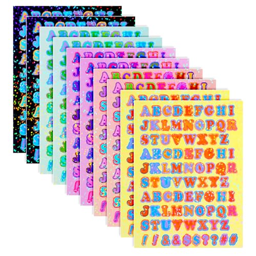 10 Stück Buchstaben Aufkleber Klein, Bunte Glitzer Alphabet-Aufkleber, Glänzende Kleine Alphabet-Aufkleber ABC Aufkleber, Niedliche Vinyl-Buchstabenaufkleber, Selbstklebende Buchstaben Sticker 10 Stück Buchstaben Aufkleber Klein, Bunte Glitzer Alphabet-Aufkleber, Glänzende Kleine Alphabet-Aufkleber ABC Aufkleber, Niedliche Vinyl-Buchstabenaufkleber, Selbstklebende Buchstaben Sticker von YQQYG
