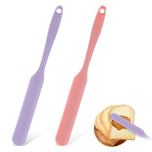 YQQYG 2 Stück Teigschaber Klein Glasschaber aus Silikon, 24 cm Mini-Spatel, Glasspatel, Schaber, Sauerteig-Rührstab, Backutensilien für Kuchen, Creme, Butter, Brot, Marmelade, Spatel YQQYG 2 Stück Teigschaber Klein Glasschaber aus Silikon, 24 cm Mini-Spatel, Glasspatel, Schaber, Sauerteig-Rührstab, Backutensilien für Kuchen, Creme, Butter, Brot, Marmelade, Spatel von YQQYG