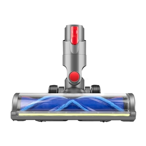 Staubsaugerbürstenkopf, kompatibel mit Dyson, V10 Slim, V12 Slim, Aufsatz for Hartholzböden und Teppiche mit LED-Licht, V-förmiger Turbo-Borstenbürstenkopf von YQRYRYLE