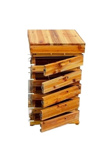 Bienengitterbox, Bienenkasten aus gekochtem Wachs, Erde, verdickt, kompletter Satz aus Tannenholz, Bienenstock aus gekochtem Wachs, Hummelfass, Bienenzuchtwerkzeuge für den Imker(Boiled wax 3 layers) Bienengitterbox, Bienenkasten aus gekochtem Wachs, Erde, verdickt, kompletter Satz aus Tannenholz, Bienenstock aus gekochtem Wachs, Hummelfass, Bienenzuchtwerkzeuge für den Imker(Boiled wax 3 layers) von YQVEOT