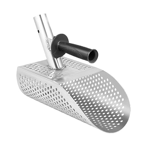 Metalldetektor-Sandschaufel, Edelstahl, Metalldetektion, Strandschaufel, 10-mm-Loch, Strand-Metalldetektorschaufel zum Arbeiten(M) von YQVEOT