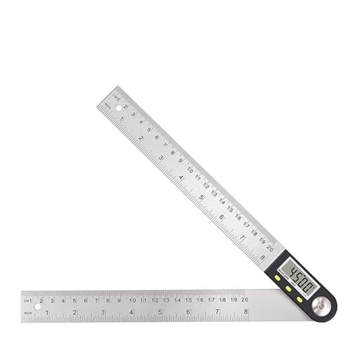 Winkelmesser, 200mm 300mm Edelstahl Digital Winkelmesser Winkel Lineal Elektron Goniometer Winkel Finder Meter Winkel-Mess Werkzeuge(Sealing length 200mm) von YQVEOT