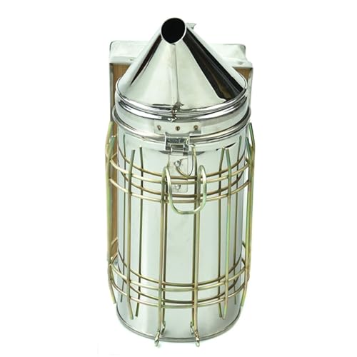 YQVEOT 1pc Manuelle Bienenzucht Raucher Verzinktem Metall Hive Werkzeug Rauch Begasung Maschine for Honig Ernte Inspektion Größe für den Imker von YQVEOT