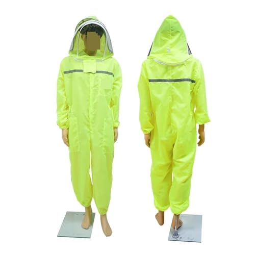 YQVEOT Atmungsaktiver Imkeranzug mit befestigtem Helm Professioneller Imkeranzug Imkerkostüm Imkeranzüge Imkerausrüstung für den Imker(XL) von YQVEOT