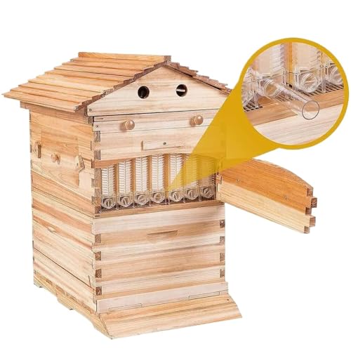YQVEOT Selbstfließende Bienenstöcke Aus Tannenwachs, Automatisches Honigflussgerät, Kompletter Satz Imkereiwerkzeuge für den Imker YQVEOT Selbstfließende Bienenstöcke Aus Tannenwachs, Automatisches Honigflussgerät, Kompletter Satz Imkereiwerkzeuge für den Imker von YQVEOT