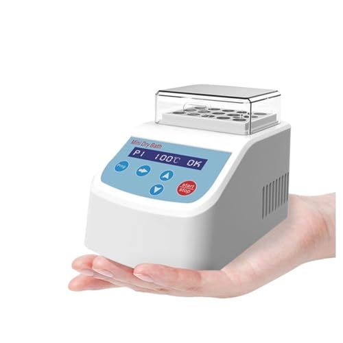 Zentrifuge Maschine, Tragbarer thermostatischer Trockenbad-Inkubator mit Digitalanzeige und Heizblock(With Block C 1.5ml) von YQVEOT