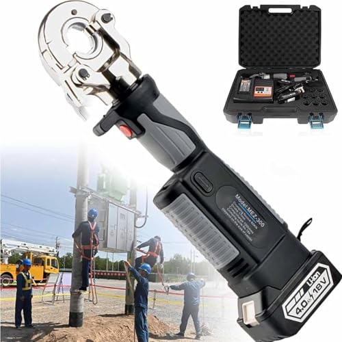 YQWDWD Elektrisches Hydraulisches Crimpwerkzeug, Elektrisches Hydraulisches Crimpwerkzeug Für Kabelschuhe Und Klemmen, Professionelles Draht-Crimpset Für Elektrische Projekte Mit 12 Backenpaaren YQWDWD Elektrisches Hydraulisches Crimpwerkzeug, Elektrisches Hydraulisches Crimpwerkzeug Für Kabelschuhe Und Klemmen, Professionelles Draht-Crimpset Für Elektrische Projekte Mit 12 Backenpaaren von YQWDWD