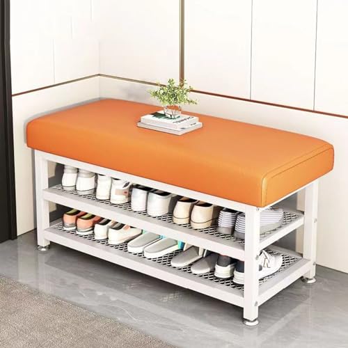 YQWDWD Schuhbank Shoe Storage Bench mit Sitzfläche Entry Bench 3-in-1-Aufbewahrungsregal für Eingang, Schlafzimmer, Flur, Wohnzimmer A,60CM von YQWDWD