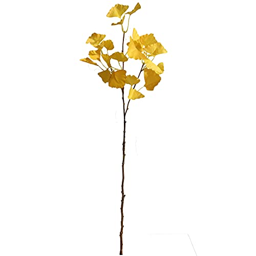 YQYAZL Künstliche Ginkgo-BBiloba-Zweige, künstliche Ginkgo-Blätter, lange Stiele für Zuhause, Vase, Tisch, Party-Dekoration, 3 Stück von YQYAZL