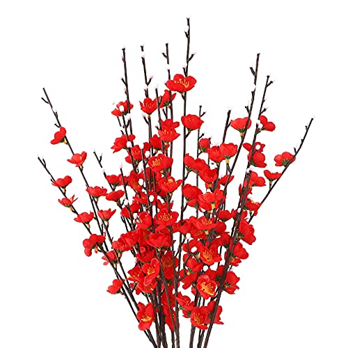 YQYAZL Künstliche Pflaumenblüten aus Kunststoff, langer Stiel, Winterblumen, für Zuhause, Hotel, Büro, Hochzeit, Party, Garten, Dekoration, 55,9 cm hoch, Rot, 10 Stück YQYAZL Künstliche Pflaumenblüten aus Kunststoff, langer Stiel, Winterblumen, für Zuhause, Hotel, Büro, Hochzeit, Party, Garten, Dekoration, 55,9 cm hoch, Rot, 10 Stück von YQYAZL