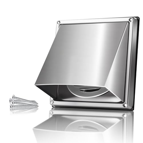 100mm Edelstahl Wetterschutzgitter LüFtungsgitter, Abdeckung Dunstabzug AußEn, Mit Gummidichtung Und Schrauben, Wetterschutzgitter FüR Dunstabzugshauben, Trockner(150mm(6in)) von YQYHNB