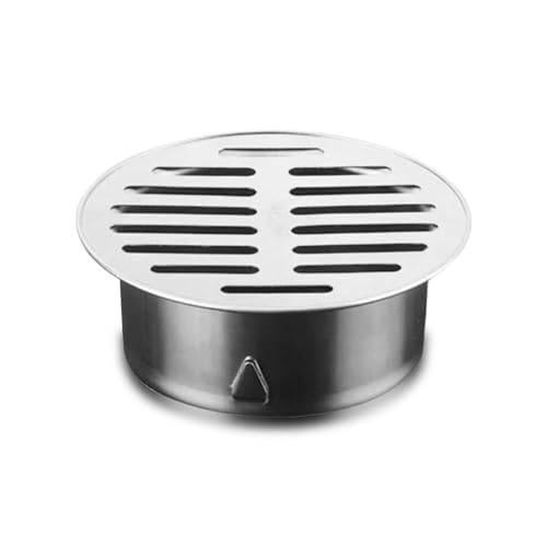 150mm Runder Bodenablauf, Runder Edelstahl-Bodenablauf, Edelstahl Balkon Anti Blockier Abnehmbarer BOdenablauf FüR Den Abflussrohre Auspuffrohre Dachbalkon AußEnbereich(304 material,85mm(3.3in)) von YQYHNB