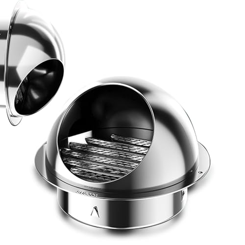 2in~12in Abdeckung FüR LüFtungsschlitze Aus Edelstahl, Extractor Fan Vent Cover, Runde Abluftgitter, Silber, Einfach Zu Installieren, 2 Packungen(100mm (4 inches)2pack) von YQYHNB