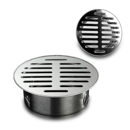Bodenablauf, Runder Bodenablauf, Ablaufabdeckung Edelstahl Balkon Anti-Blockierender BOdenablauf, BOdenablauf Aussen, BodenablauF Abdeckung FüR Den AußEnbereich Im Garten(201 material,40mm(1.6in)) von YQYHNB