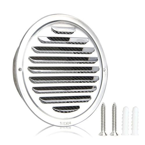 LüFtungsabdeckung, Rund Abluftgitter, Abluftklappe Abdeckung, Es Ist Insekten- Und Nagetiersicher Sowie Regen- Und Schneefest Und Eignet Sich FüR KüChen, Badezimmer Und Garagen(2pcs 170mm(7in)) von YQYHNB
