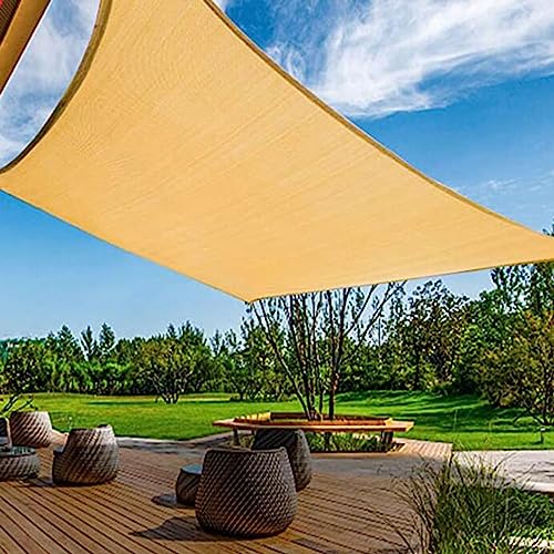 Outdoor Schattiernetz Sonnenschutznetz Garten Schattennetz Mit Ösen Beige Uv Schutz Sonnenschutz Terrasse Breathable Schatten Netz Balkon Pergola Beige 2×3m 3×3m 3×4m 3×5m 3×6m 4×4m 4×5m 4×8m (Size : von YQYHNB