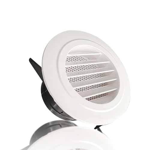 Vent Systems, 100mm LüFtungsgitter, Weiß LüFtungsabdeckung, Grillabdeckung, Rund Weiß Kunststoff Insektennetz Hvac-LüFtungsöFfnungen FüR Badezimmer, HeimbüRo, KüChe(100mm(4in)) von YQYHNB