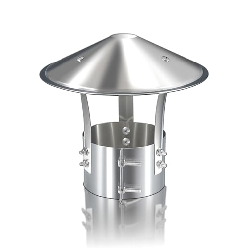 Vent Systems Regenhaube Kaminhut, Regenhaube Aus Edelstahl 304 Rund Kamindach, Edelstahl Schornstein Rauchrohr Kaminaufsatz, Schornsteinaufsatz LüFtungsaufsatz(250 mm(9.843 in)) von YQYHNB