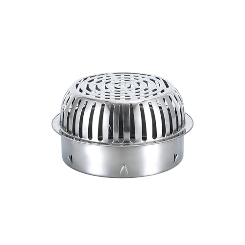 YQYHNB 90mm Bodenablaufdeckel Bodenablauf, Runder Edelstahl-Bodenablauf, Ablaufabdeckung Edelstahl Balkon FüR Den AußEnbereich Im Garten Balkon Im Freien(201 Material,50mm(2in)) von YQYHNB