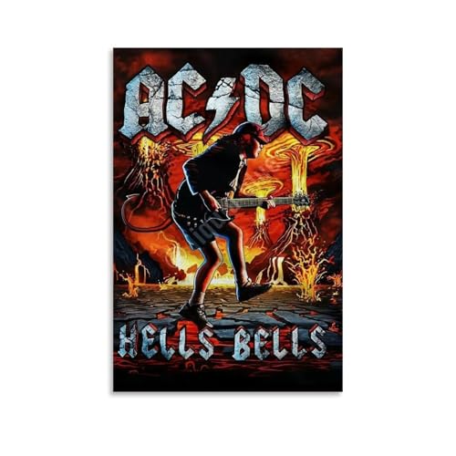YRAEYWAER AC DC Poster Hells Bells, ästhetische Dekoration, Wohnzimmer, Wohnzimmer, Wandkunst, Dekoration, Poster, 40 x 60 cm, ungerahmter Stil YRAEYWAER AC DC Poster Hells Bells, ästhetische Dekoration, Wohnzimmer, Wohnzimmer, Wandkunst, Dekoration, Poster, 40 x 60 cm, ungerahmter Stil von YRAEYWAER