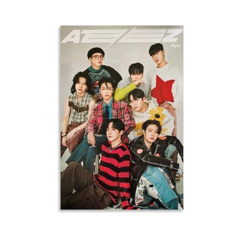 YRAEYWAER ATEEZ (1) Poster, ästhetische Dekoration, Wohnzimmer, modern, Familie, Schlafzimmer, Wohnzimmer, Wandkunst, Dekoration, Poster, 30 x 45 cm, ungerahmter Stil von YRAEYWAER