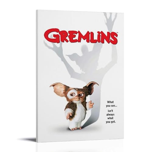 YRAEYWAER Gremlins 1984 (1) Poster, ästhetische Dekoration, Wohnzimmer, modern, für Familienschlafzimmer, Schlafzimmer, Wohnzimmer, Wandkunst, Dekoration, Poster, 20 x 30 cm, Rahmenstil von YRAEYWAER