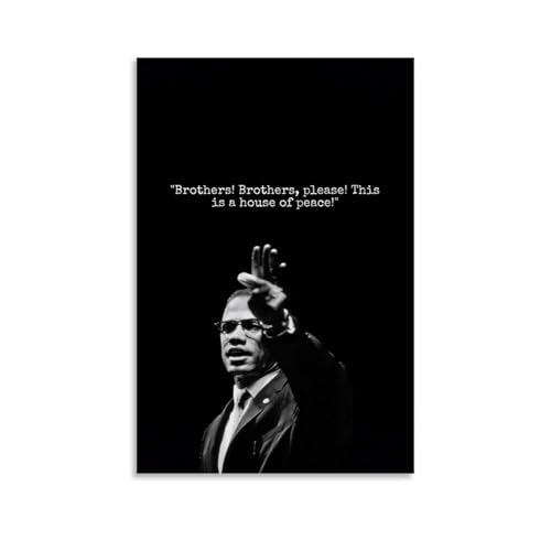 YRAEYWAER Malcolm X (5) Poster, ästhetische Dekoration, Wohnzimmer, modern, Familie, Schlafzimmer, Wohnzimmer, Wandkunst, Dekoration, Poster, 30 x 45 cm, ungerahmt von YRAEYWAER