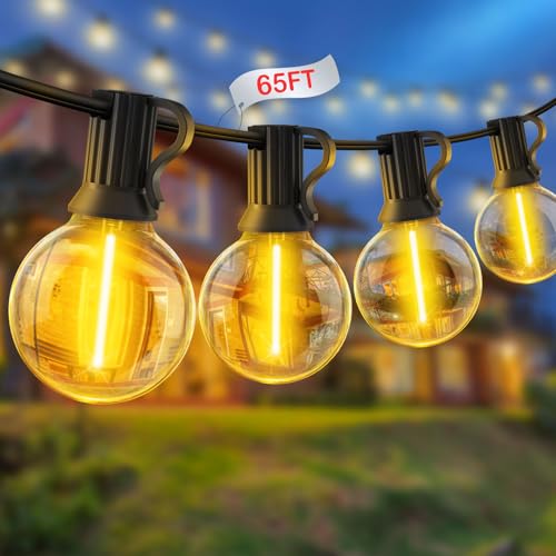 YRATERVSR Lichterkette Außen 20M Lichterkette Outdoor mit 25+2 G40 Glühbirnen Lichterkette Wasserdicht LED außen für Garten Camping Pavillon Terrasse Hochzeiten Partys von YRATERVSR