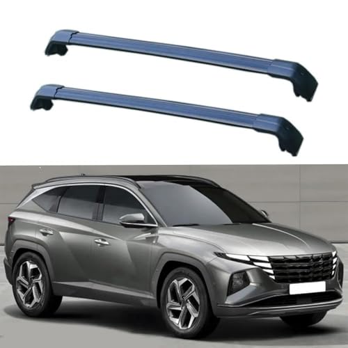 YRCTHEK für Hyundai Tucson L NX4 SUV 2020-2024 Aluminium Dachträger Relingträger,Dachgepäckträger Alu Relingträger 2 Stück,A von YRCTHEK