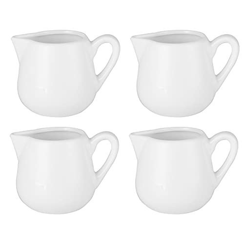 4pcs Keramik Milchkännchen, Porzellan Kaffee Milchkännchen, Milchkännchen Ausgießer Krug Mit Griff Für Haus Und Küche-250ml von YRHH