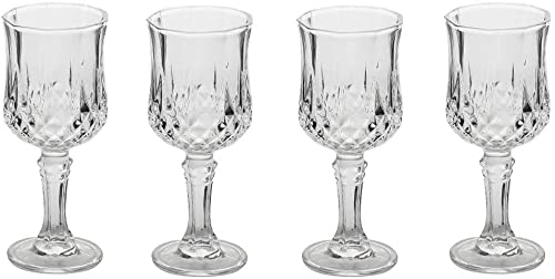 Kurzer Stiel bleifrei Dickes transparentes Kristallglas Rotweinglas Kelch 4er Set, unverwüstlich personalisierte Moderne Partybar Weinglas 200ml, Weinglas Charm von YRHH