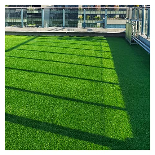 Realistischer Rasen, Indoor-Outdoor-Grasteppich, künstlicher Kunstrasen-Kunstrasenteppich für Garten, Hinterhof, Terrasse, Balkon mit Entwässerungslöchern von YRHTMYLE