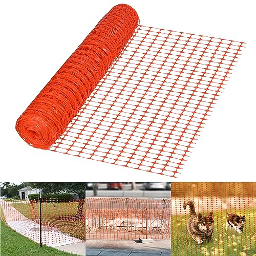 YRHome 1 x 50m Absperrzaun Kunststoff Orange Bauzaun Warnzaun Warnnetz mobiler Hundezaun Auffangnetz Wildzaun Fangzaun Sicherheitsnetz Fangnetz Baustellnetz Hühnerzaun Schutznetz für Garten camping von YRHome