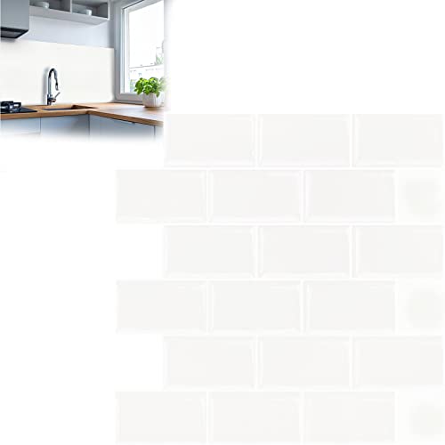 YRHome 10 Blatt 3D Klebefliesen Fliesenaufkleber Selbstklebende Küche Fliesensticker Strahlendes Weiß Backsplash-Fliesen 30x30cm Wasserdicht Metro Fliesen Folie Aufkleber Fliesendekor Badezimmer YRHome 10 Blatt 3D Klebefliesen Fliesenaufkleber Selbstklebende Küche Fliesensticker Strahlendes Weiß Backsplash-Fliesen 30x30cm Wasserdicht Metro Fliesen Folie Aufkleber Fliesendekor Badezimmer von YRHome