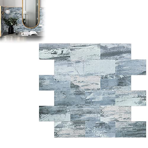 YRHome 10 Blatt Upgrade 3d Fliesenaufkleber PVC Wandfliesen 34 x 29 cm Selbstklebend Fliese Fliesenfolie Klebefliesen Fliesendekor Wasserdicht Fliesensticker für Küche Bad, Typ C von YRHome