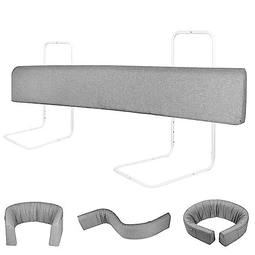 YRHome 150cm Bettgitter Bettschutzgitter Rausfallschutz für Kinder Höhenverstellbar DIY Verformbar Bettkantenschutz 5-Loch Bett Kinderbettgitter Sicherheitsgeländer für Baby Leinen Grau (1 Stück) YRHome 150cm Bettgitter Bettschutzgitter Rausfallschutz für Kinder Höhenverstellbar DIY Verformbar Bettkantenschutz 5-Loch Bett Kinderbettgitter Sicherheitsgeländer für Baby Leinen Grau (1 Stück) von YRHome
