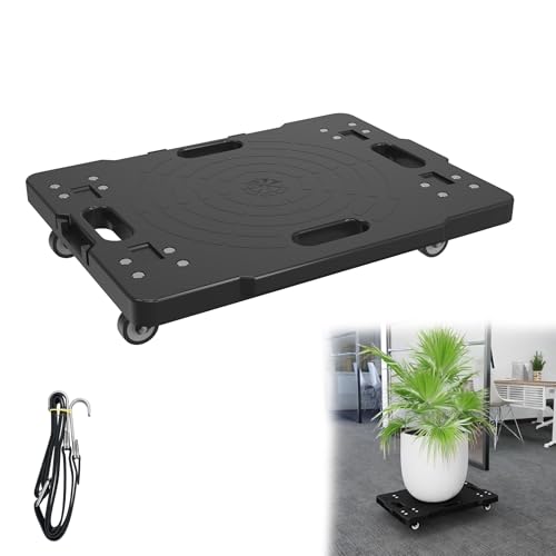 YRHome 1er Transportroller Möbelroller Umzugshelfer Erweiterbar Rollbrett Möbeltransportrollen Tragkraft Bis 150KG mit 1 Seilen Schwarz Rollbrett für Umzug und Werkstatt YRHome 1er Transportroller Möbelroller Umzugshelfer Erweiterbar Rollbrett Möbeltransportrollen Tragkraft Bis 150KG mit 1 Seilen Schwarz Rollbrett für Umzug und Werkstatt von YRHome